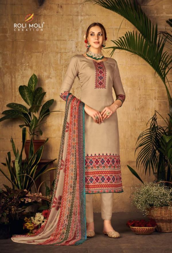 Roli Moli Mallika Indo Designer Print Dress Material